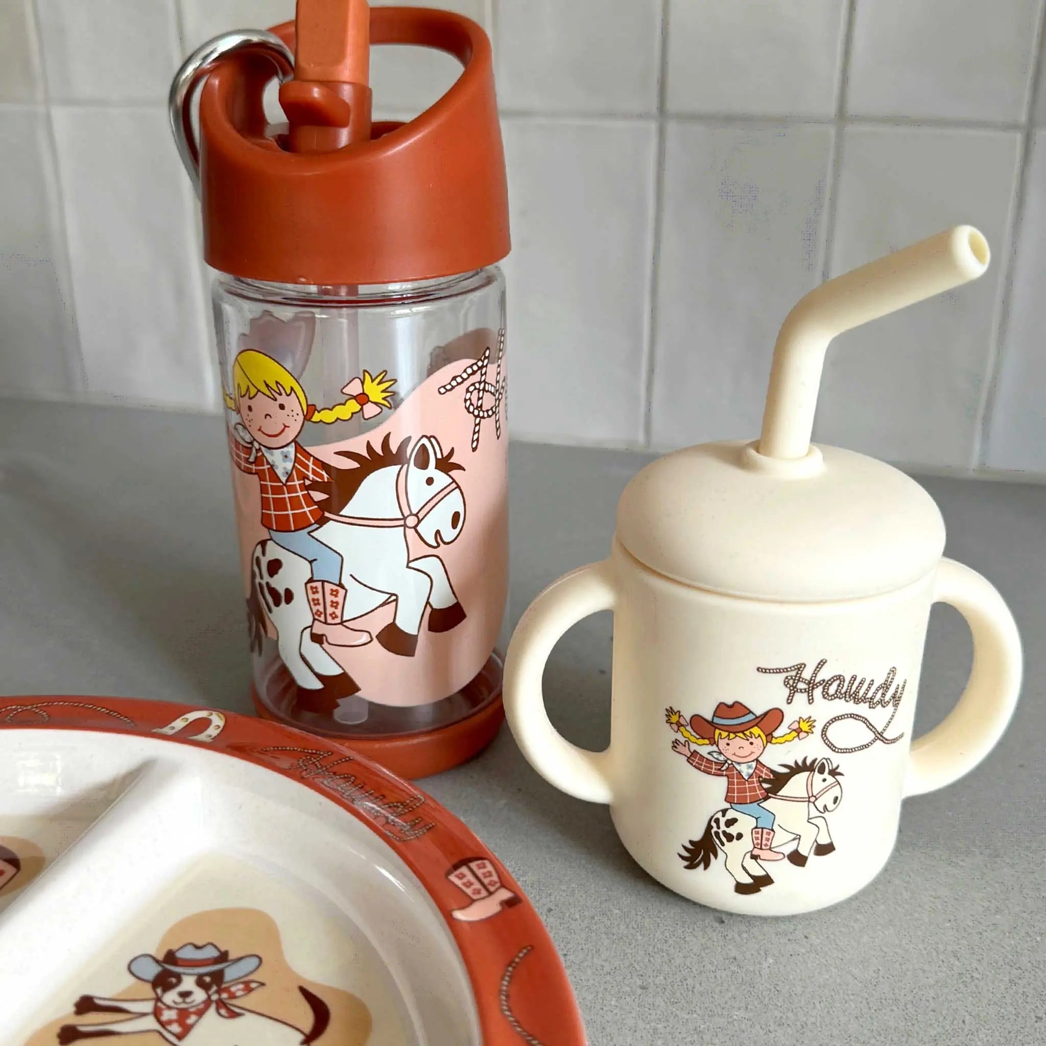 Cowgirl Sippy Cup (Cream) - Bridle Up Hope Shop