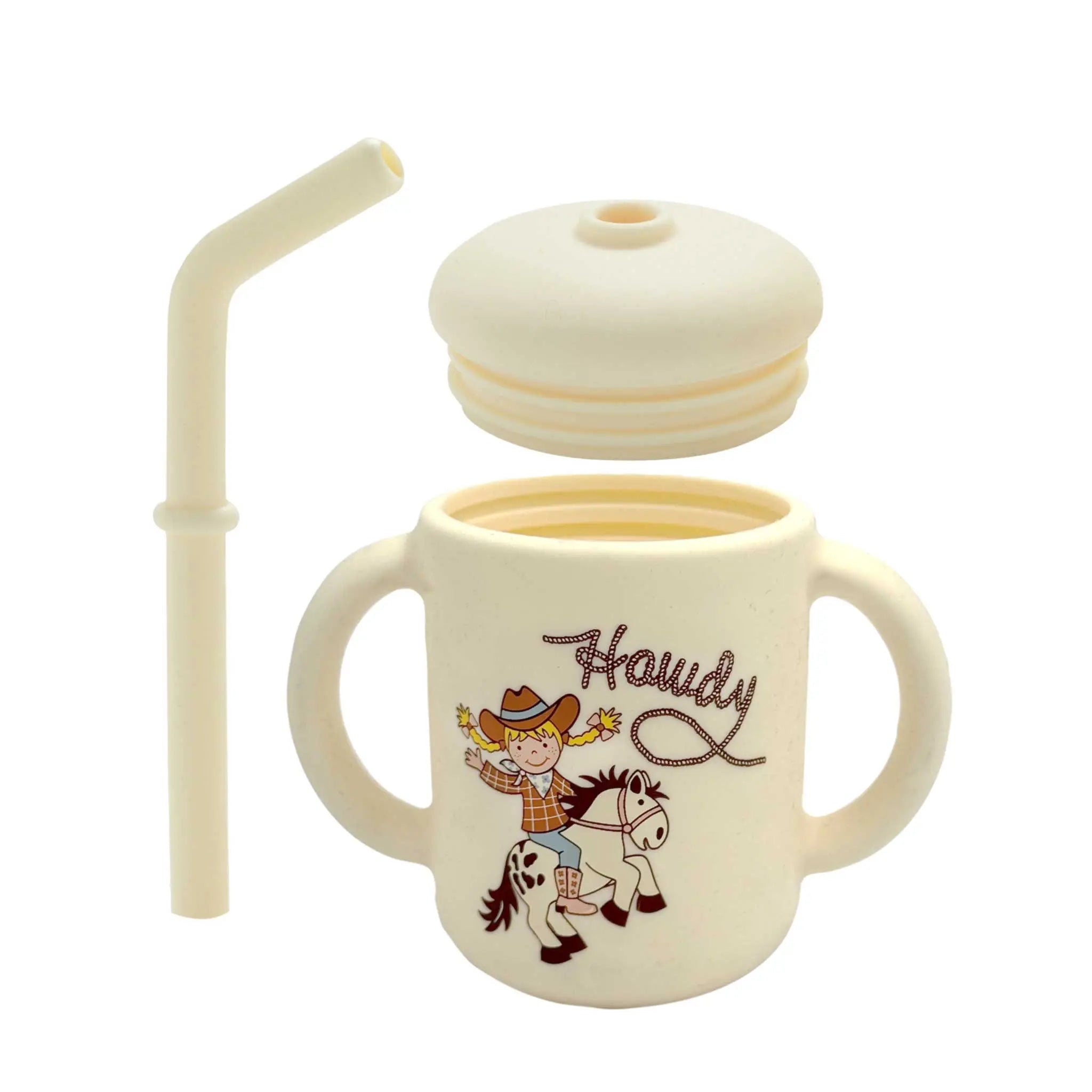 Cowgirl Sippy Cup (Cream) - Bridle Up Hope Shop