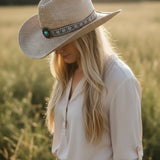 Cowgirl Turquoise Concho Hat - Bridle Up Hope Shop