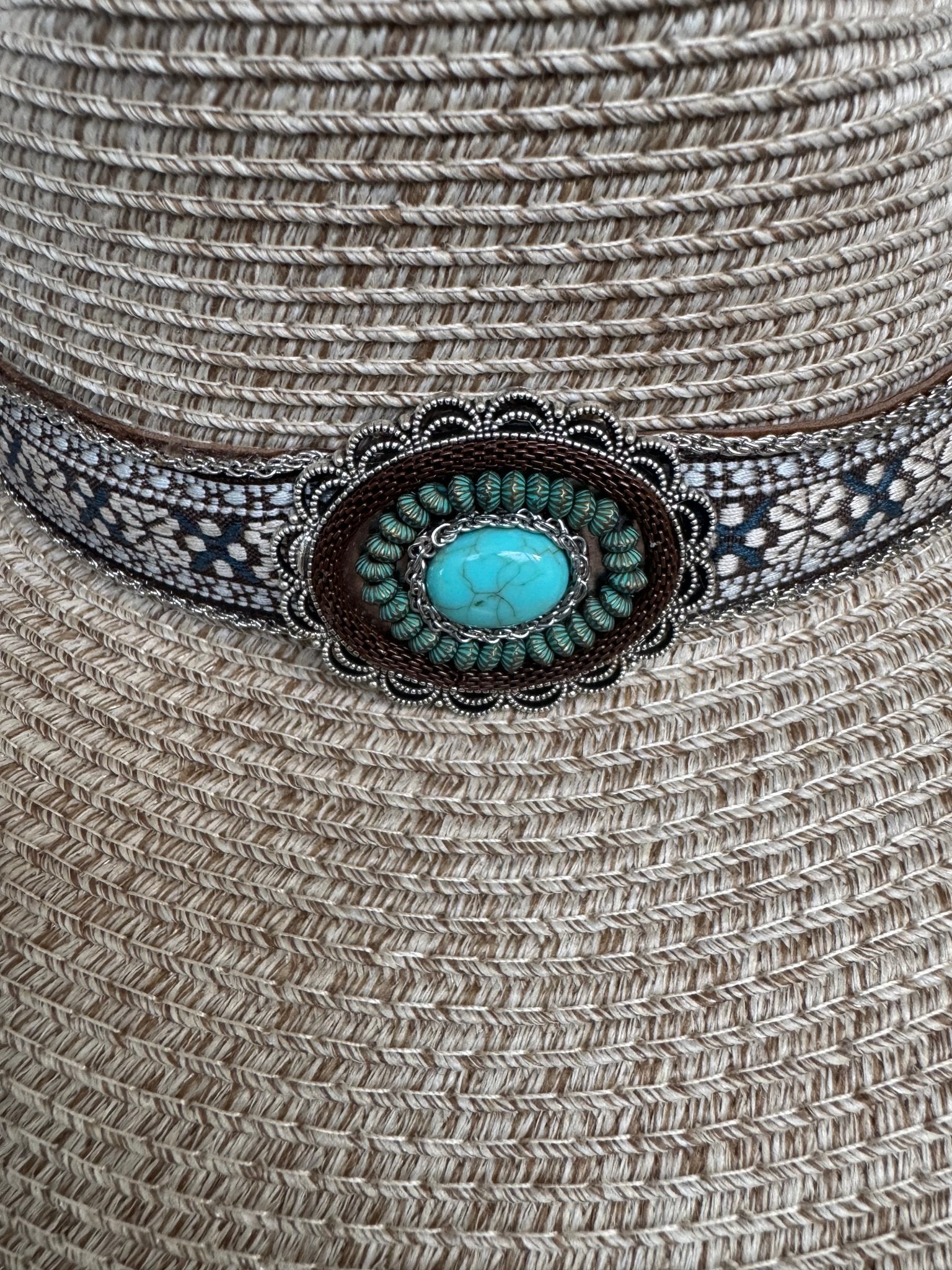 Cowgirl Turquoise Concho Hat - Bridle Up Hope Shop