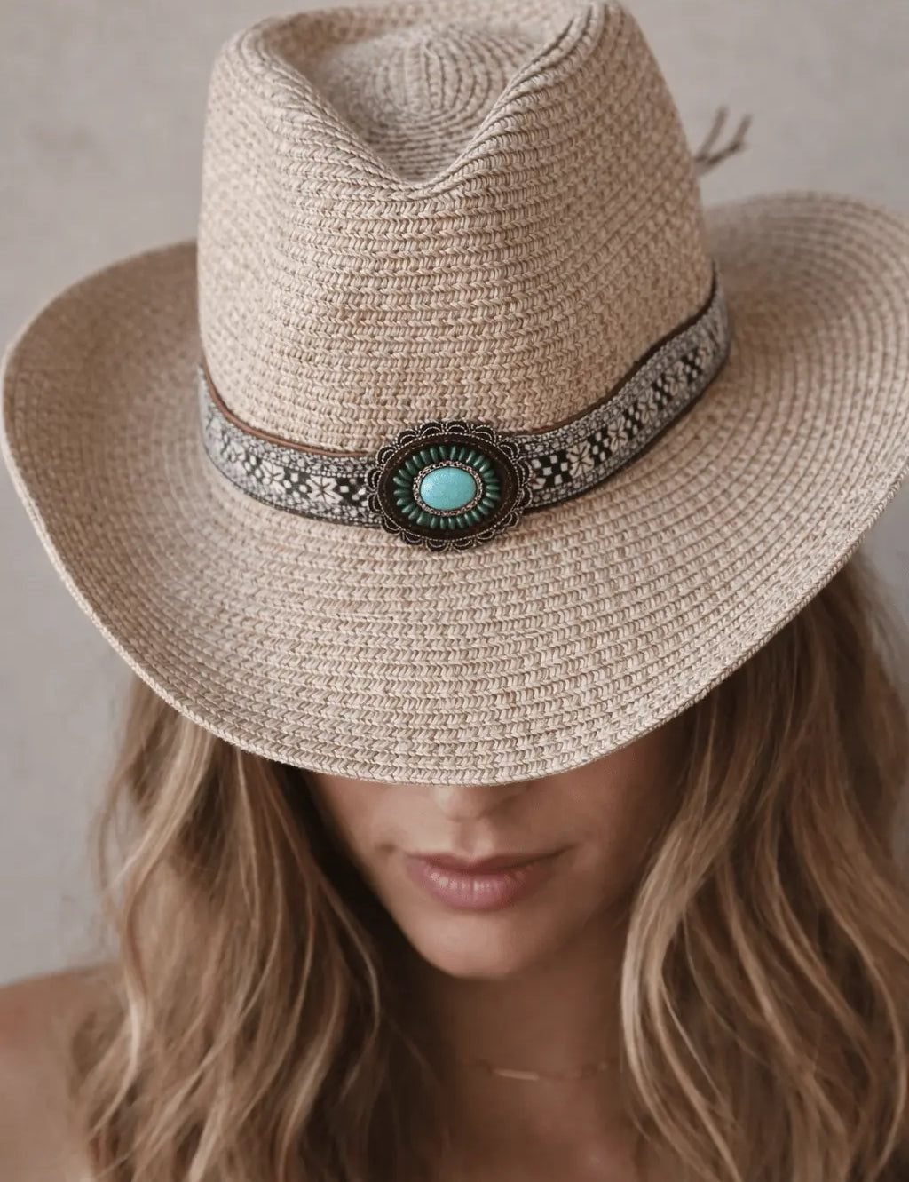 Cowgirl Turquoise Concho Hat - Bridle Up Hope Shop