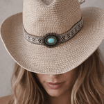 Cowgirl Turquoise Concho Hat - Bridle Up Hope Shop
