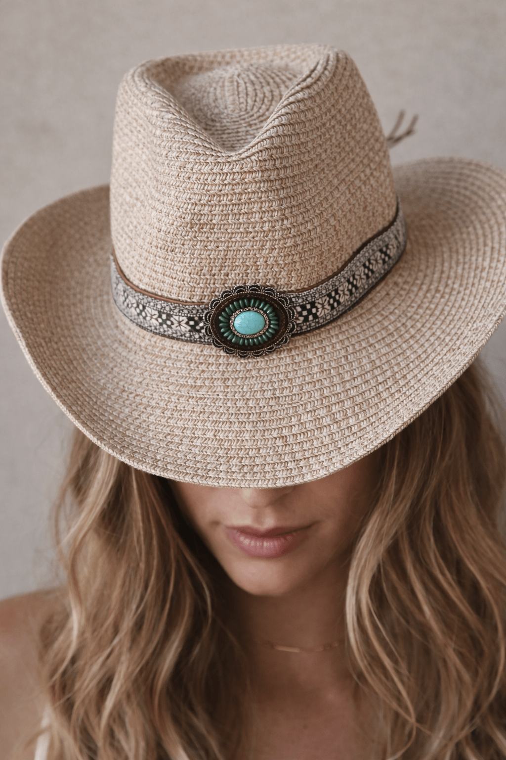 Cowgirl Turquoise Concho Hat - Bridle Up Hope Shop