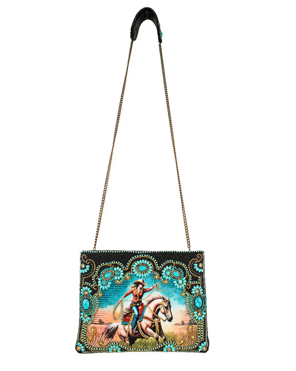 Cowgirl Turquoise Hand - Beaded Purse - Bridle Up Hope Shop