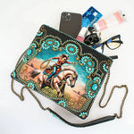Cowgirl Turquoise Hand - Beaded Purse - Bridle Up Hope Shop