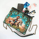 Cowgirl Turquoise Hand - Beaded Purse - Bridle Up Hope Shop