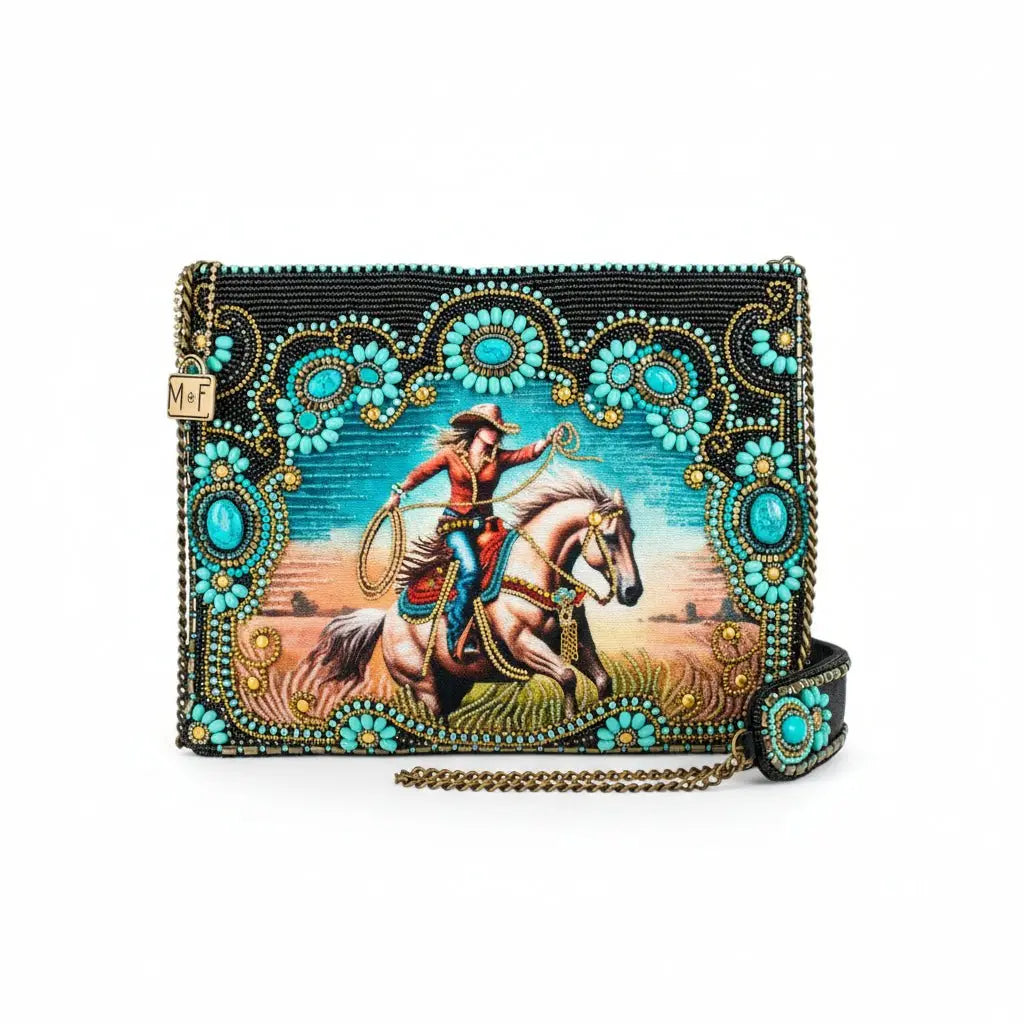 Cowgirl Turquoise Hand - Beaded Purse - Bridle Up Hope Shop