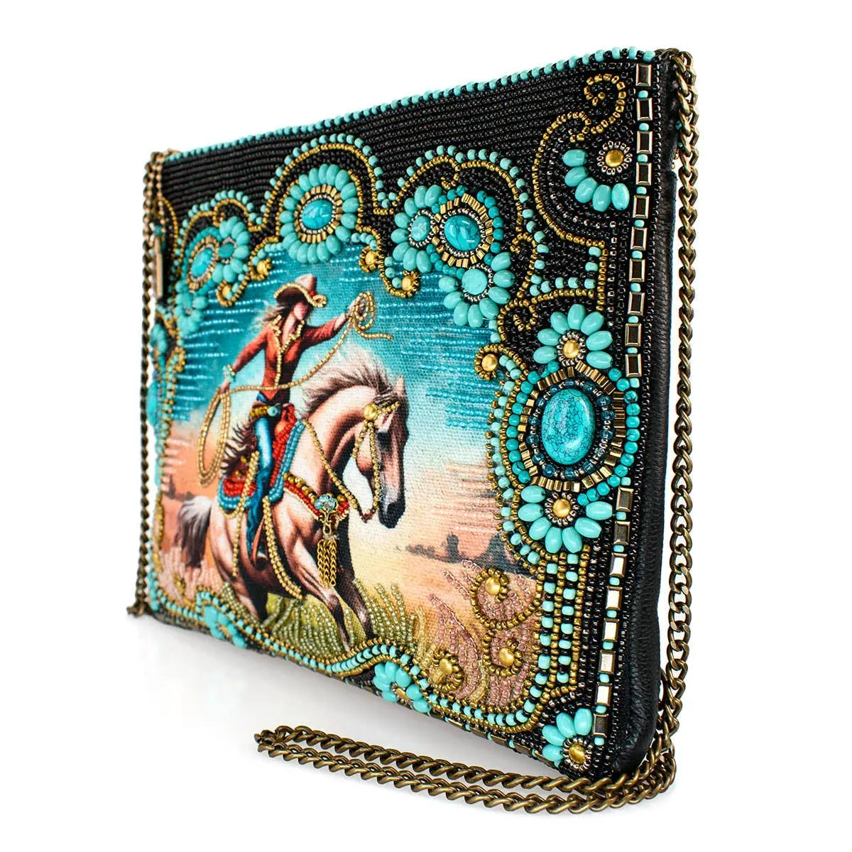 Cowgirl Turquoise Hand - Beaded Purse - Bridle Up Hope Shop