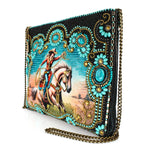 Cowgirl Turquoise Hand - Beaded Purse - Bridle Up Hope Shop