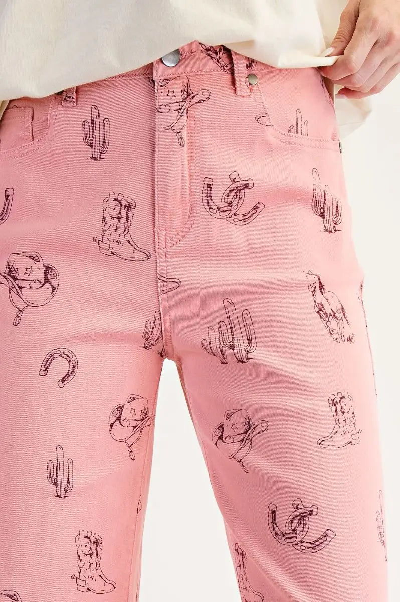 Cowgirl Washed Pants - Bridle Up Hope Shop