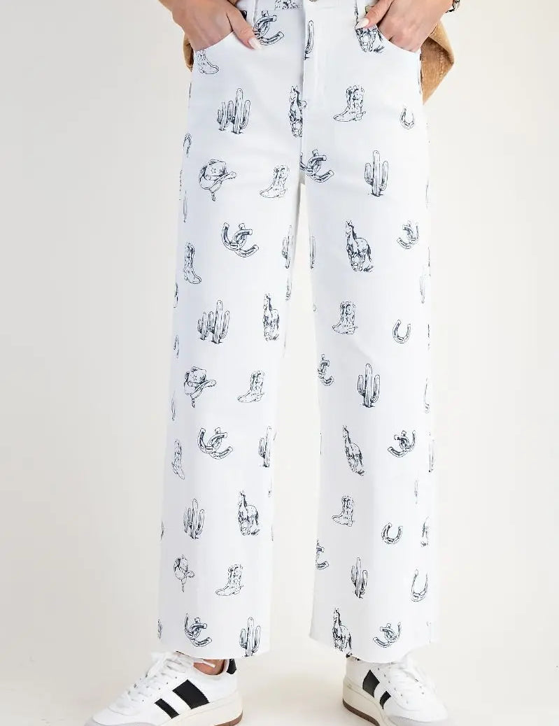 Cowgirl Washed Pants - Bridle Up Hope Shop