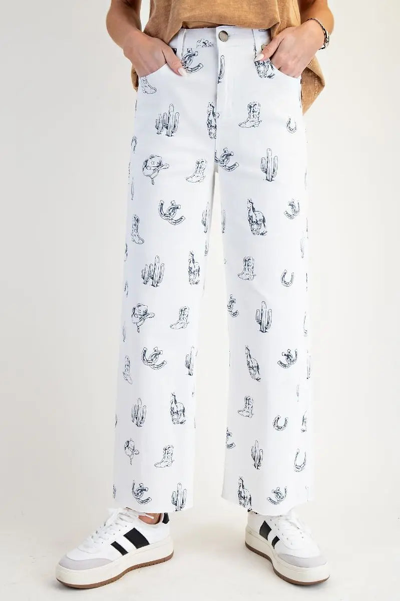 Cowgirl Washed Pants - Bridle Up Hope Shop