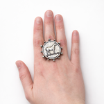 Horse Coin Cuff Ring