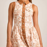 Unicorn Floral Button-Front Dress – Summer Sundress Main Strip