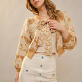 Horseshoe Tie Front Cardigan L