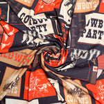 AV3008 WESTERN COWBOY PRINT WILD RAG 28x28 Faire - Avery