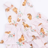 Pink Ponies - Ruffle Sunsuit