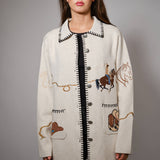 Western Long Button-Up Jacket L