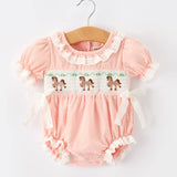 Pink Pony Lace Romper