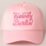 howdy darlin' trucker hat Light Pink