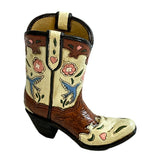 Western Country Cowboy Boot Freestanding Figurine De Leon Collections