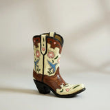 Blossom Cowgirl Boot Figurine Faire - De Leon Collections