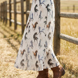 Galloping Horses Mesh Skirt Faire - Avery