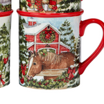 Chestnut Christmas Horse Mug