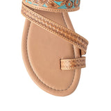 Honey Mae Leather Hand-Tooled Sandals