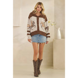 Whimsy Hooves Knit Cardigan (Mocha)