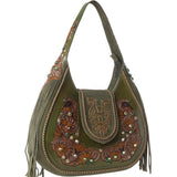 Sierra Fern Hand-Tooled Leather Purse
