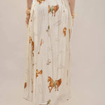 Equestrian Satin Maxi Skirt