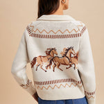 Galloping Horses Cardigan