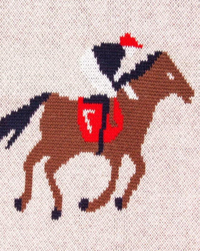 Equestrian Horse Racing Derby Jockey Cotton Baby Blanket  Faire - Westrian International
