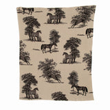 equestrian toile blanket