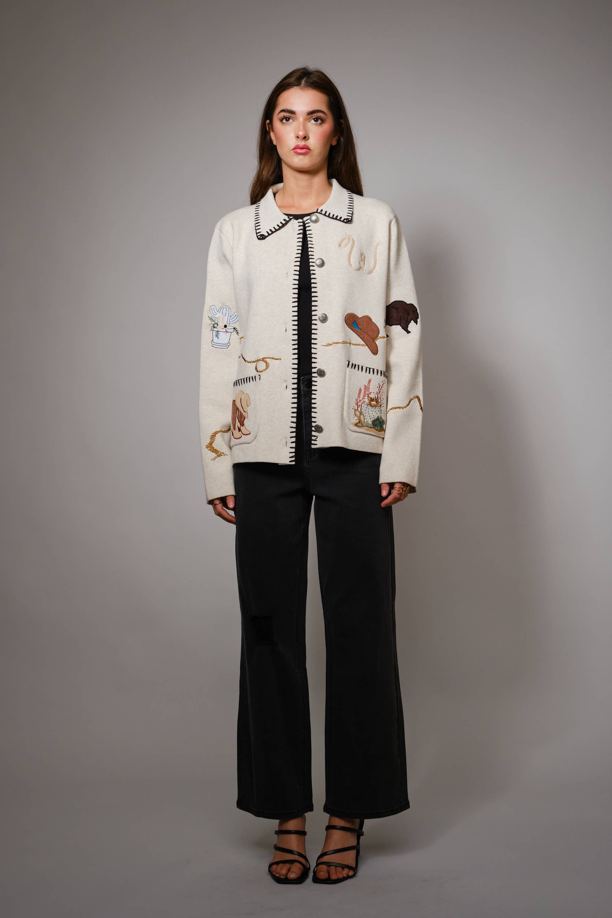 Western Wool Sweater Jacket