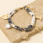Bandana Boot Charm Bracelet White