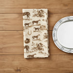 Horse Toile Kitchen Towel