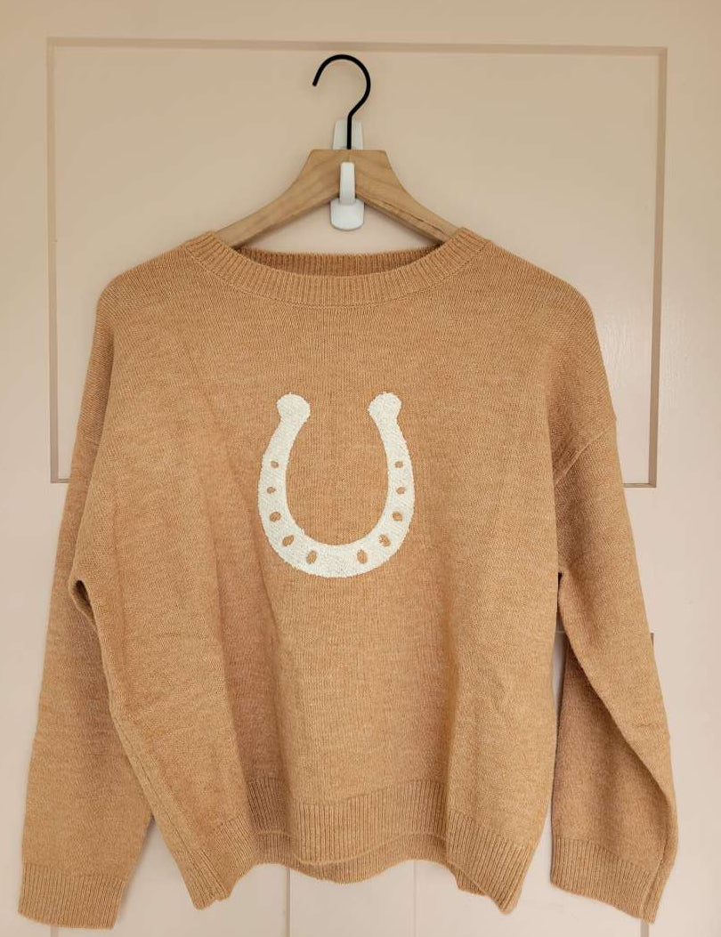 Cozy Cropped Horseshoe Sweater
