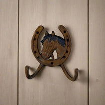 Double Cast Iron Horseshoe Hook - Bridle Up Hope Shop