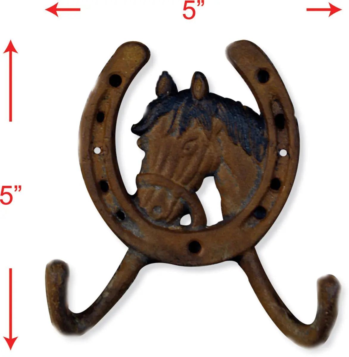 Double Cast Iron Horseshoe Hook - Bridle Up Hope Shop