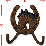 Double Cast Iron Horseshoe Hook - Bridle Up Hope Shop