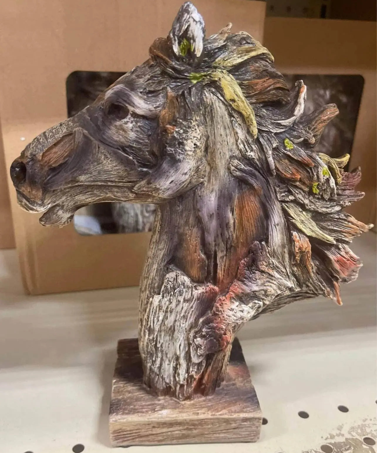 Driftwood Horse Head Statue - Bridle Up Hope Shop
