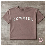 Dusty Trail Cowgirl T-Shirt (Brown) - Bridle Up Hope Shop