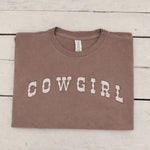 Dusty Trail Cowgirl T-Shirt (Brown) - Bridle Up Hope Shop