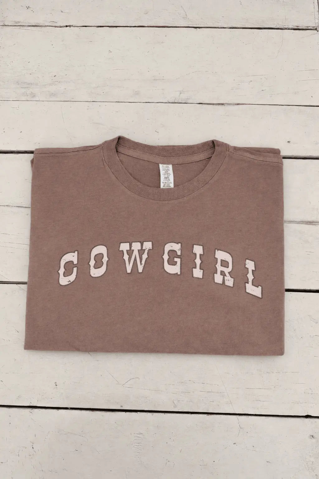 Dusty Trail Cowgirl T-Shirt (Brown) - Bridle Up Hope Shop