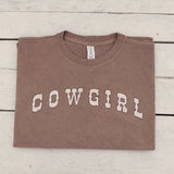 Dusty Trail Cowgirl T-Shirt (Brown) - Bridle Up Hope Shop