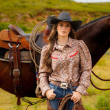 Wildcat & Ruby Leopard Western Blouse
