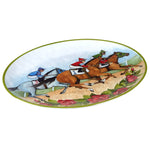 Day at the Races Melamine Oval Platter 18 x 13.5 Faire - Certified International