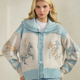 Whimsy Hooves Knit Cardigan (Sky Blue)